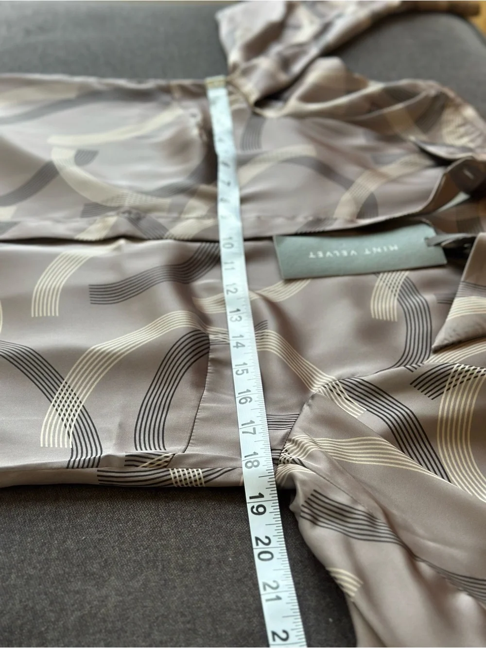 NWT Mint Velvet Remi Geo Print Shirt Size S Long Sleeve Geometric Blouse